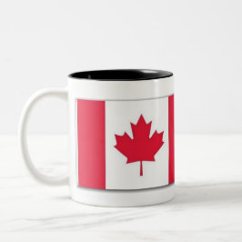 Canadian Flag Mug with the Anthem Title ツートーンマグカップ