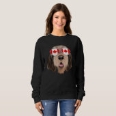 Canadian Flag Otterhound Dog Canada Pocket スウェットシャツ (正面フル)