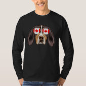 Canadian Flag Treeing Walker Coonhound Dog Canada  Tシャツ (正面)
