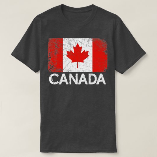 Canadian Flag  Vintage Made In Canada Gift  Tシャツ (デザイン正面)