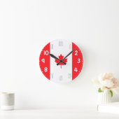 Canadian Flag Wall Clock - Flag of Canada ラウンド壁時計 (ホーム)