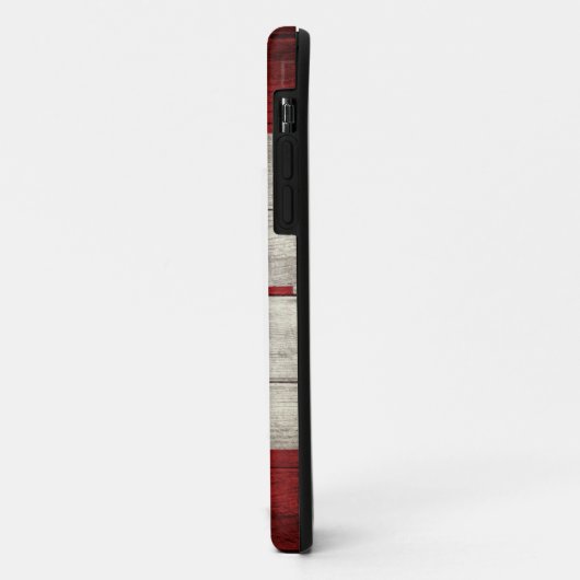 Canadian flag with customizable wooden background Case-Mate iPhoneケース (裏面/左)