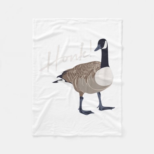 Canadian Goose Shirt Honk Funny Cute Bird Hunter G フリースブランケット (正面)