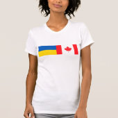 Canadian I stand with Ukraine. CAN & UKR flags. Tシャツ (正面)