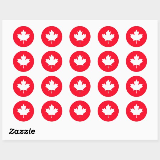 Canadian maple leaf. CANADA. Classic Round Sticker ラウンドシール (シート)