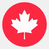 Canadian maple leaf. CANADA. Classic Round Sticker ラウンドシール (正面)
