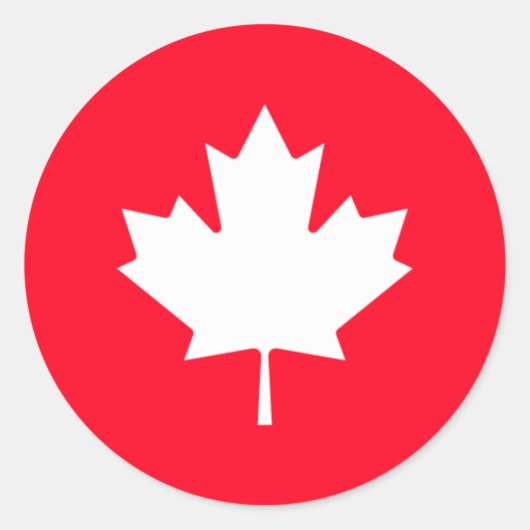 Canadian maple leaf. CANADA. Classic Round Sticker ラウンドシール (正面)