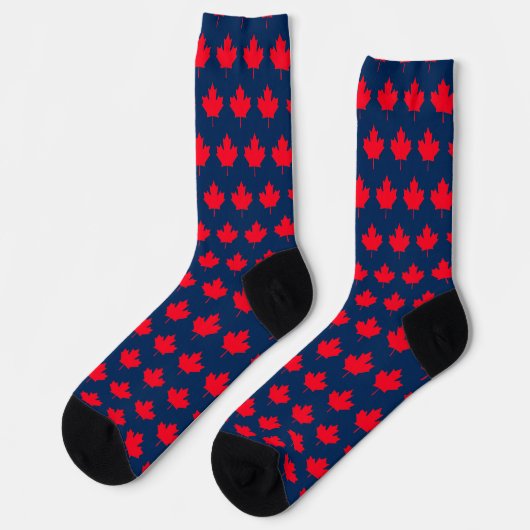 Canadian maple leaf. CANADA. Patriotic.  ソックス (左)