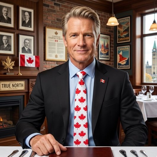 Canadian maple leaf. CANADA. Patriotic.  ネクタイ