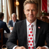 Canadian maple leaf. CANADA. Patriotic.  ネクタイ