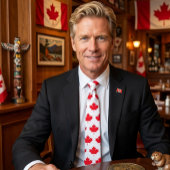 Canadian maple leaf. CANADA. Patriotic. ネクタイ