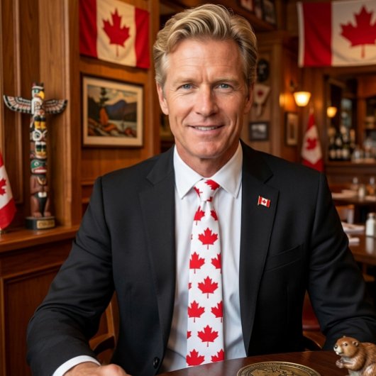 Canadian maple leaf. CANADA. Patriotic.  ネクタイ