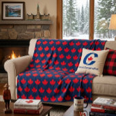 Canadian maple leaf. CANADA. Patriotic.  フリースブランケット