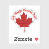 Canadian Maple Leaf w/Text シール (シート)