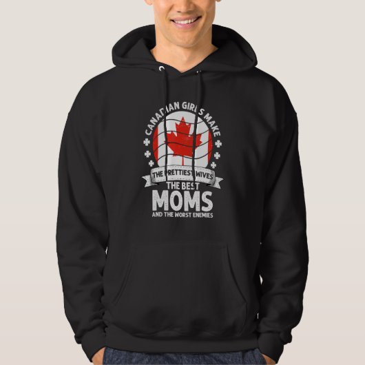 Canadian Mom Canada Mothers Day Mama Canadian Amer パーカ (正面)