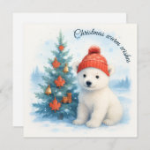 Canadian polar bear cab & Canadian Maple leaf シーズンカード (正面/裏面)