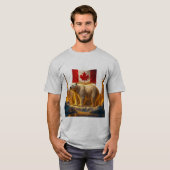 "Canadian Pride Polar Bear Tee – Majestic Wilderne Tシャツ (正面フル)