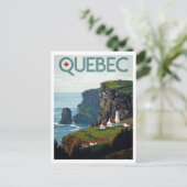 Canadian Quebec Coastal Landscape Lighthouse ポストカード (スタンド正面)