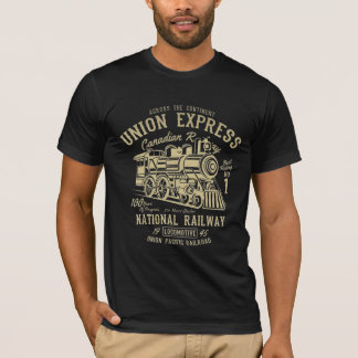 Canadian Railway Vintage Steam Locomotive Tシャツ