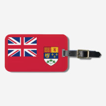 Canadian Red Ensign with Green Leaves Coat of Arms
