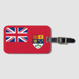 Canadian Red Ensign with Green Leaves Coat of Arms ラゲッジタグ