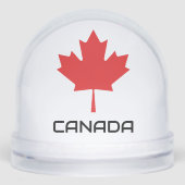 Canadian Red Maple Leaf Snow Globe – Patriotic  (正面)