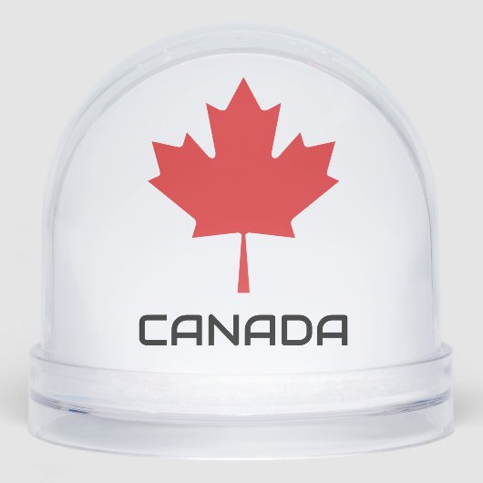 Canadian Red Maple Leaf Snow Globe – Patriotic  (正面)