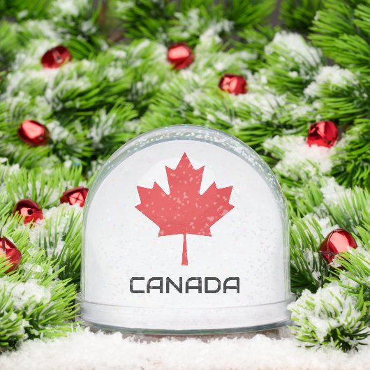 Canadian Red Maple Leaf Snow Globe – Patriotic  (クリスマス)