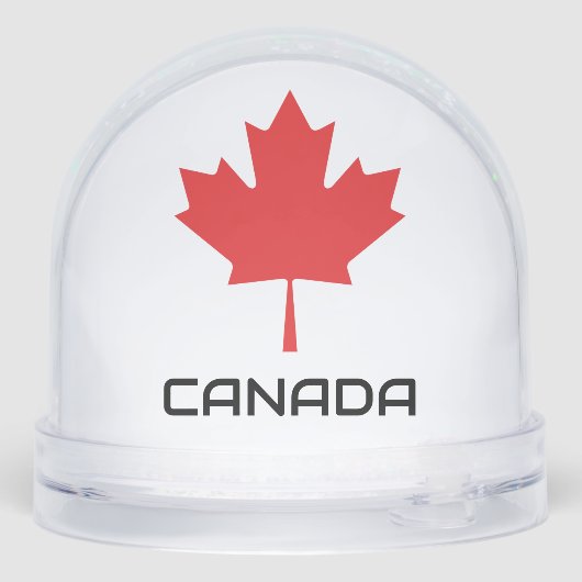 Canadian Red Maple Leaf Snow Globe – Patriotic  (裏面)