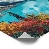 Canadian Rockies Travel Poster WPA Style ポスター (角)