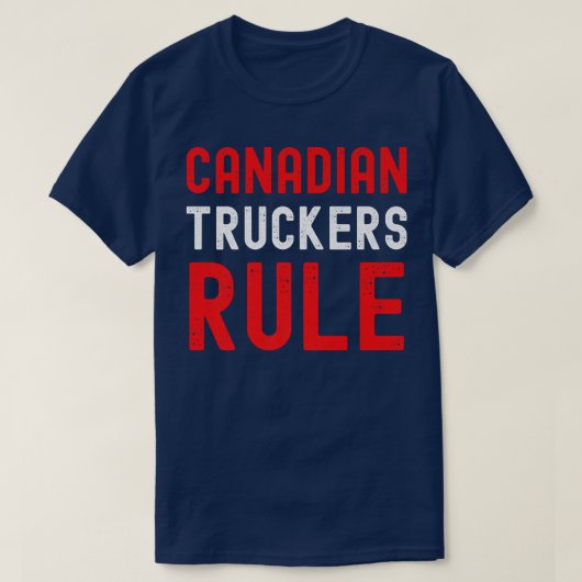 Canadian Truckers Rule Support Truck Drivers Vinta Tシャツ (デザイン正面)