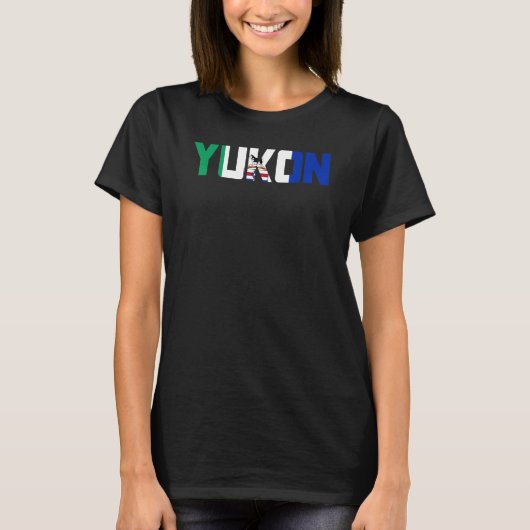 Canadian Yukon Territory Flag Proud Canada Husky S Tシャツ (正面)