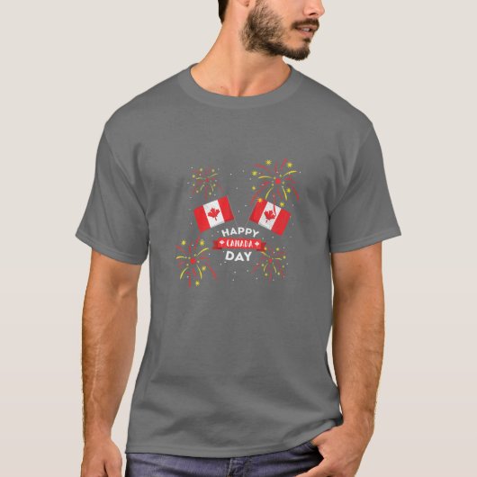 Canadians Freedom Happy Canada Day Canadian Flag D Tシャツ (正面)