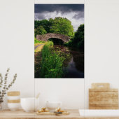 Canal at Brecon, Wales,プリント ポスター (キッチン)