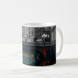Canal Bridge Glow コーヒーマグカップ