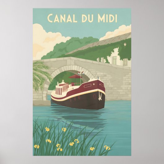 Canal du Midi France Travel Poster ポスター (正面)