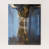 Canal in Leiden, Jigsawオランダパズル ジグソーパズル (縦)