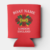 Canal Narrowboat Red Roses Boat Name 缶クーラー (裏面)