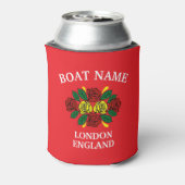 Canal Narrowboat Red Roses Boat Name 缶クーラー (缶裏面)