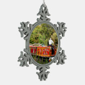 CANAL NARROWBOATS スノーフレークピューターオーナメント (左)