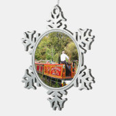CANAL NARROWBOATS スノーフレークピューターオーナメント (右)