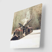 CANALS スクエア壁時計 (傾斜)