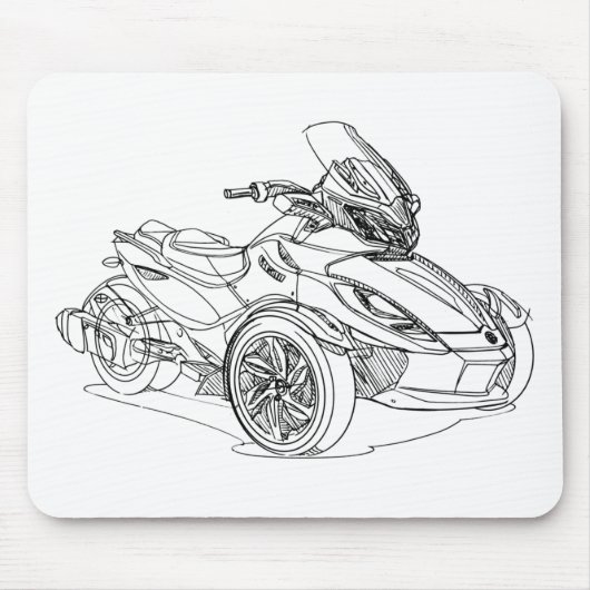 CanAm Spyder STS 2013年 マウスパッド (正面)
