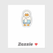 Canard allant au travail, funny work シール (シート)