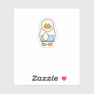 Canard allant au travail, funny work シール