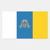 Canary*の島の旗のステッカー 長方形シール (正面)