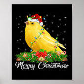 Canary Bird Lover Matching Santa Hat Canary Christ ポスター (正面)