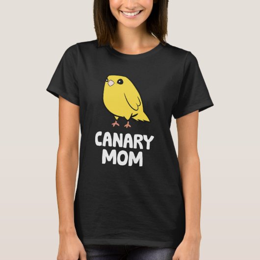 Canary Mom  Yellow Canary Mama Tシャツ (正面)