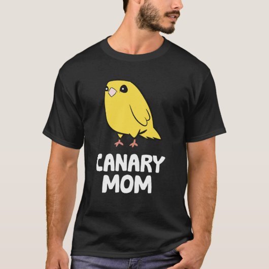 Canary Mom  Yellow Canary Mama Tシャツ (正面)