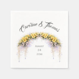 Canary Yellow Romantic Freesia  Floral Wedding スタンダードカクテルナプキン